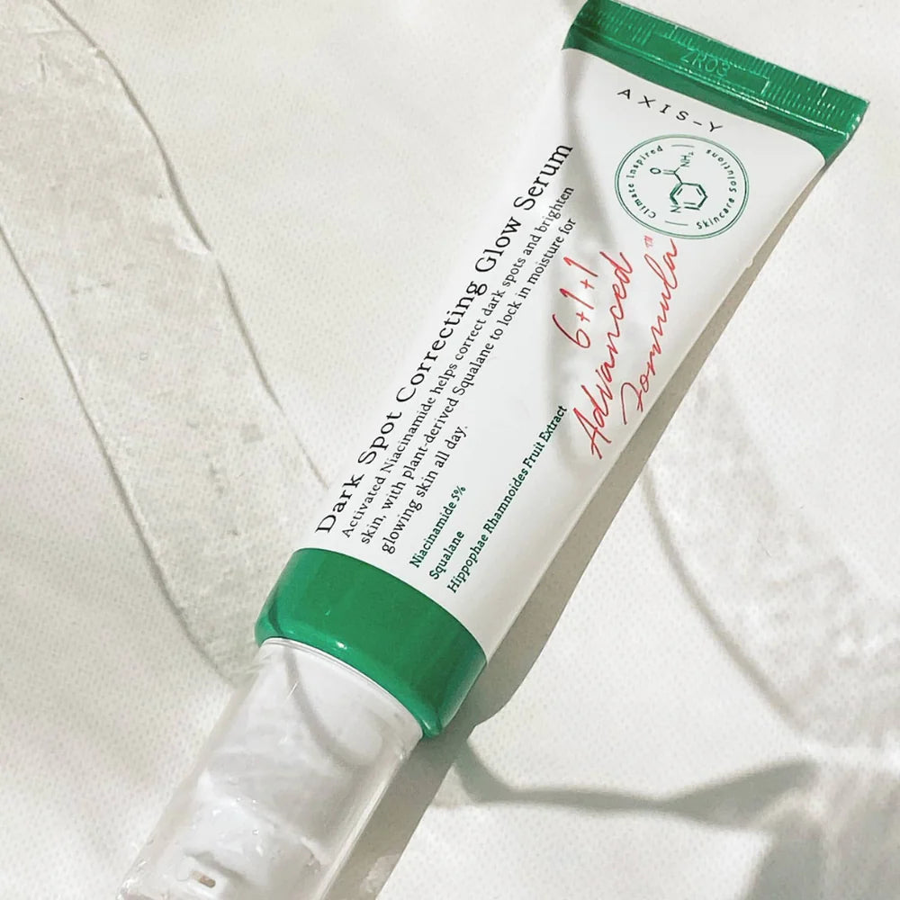 Axis-Y Dark Spot Correcting Glow Serum – serum med 5% niacinamid, squalane og papajaekstrakt, reducerer pigmentpletter, akne-ar og giver ensartet glød