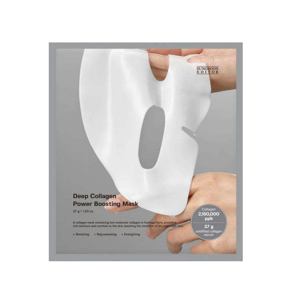 Sungboon Editor - Deep Collagen Powerbooting Sheet-maske ses på billedet