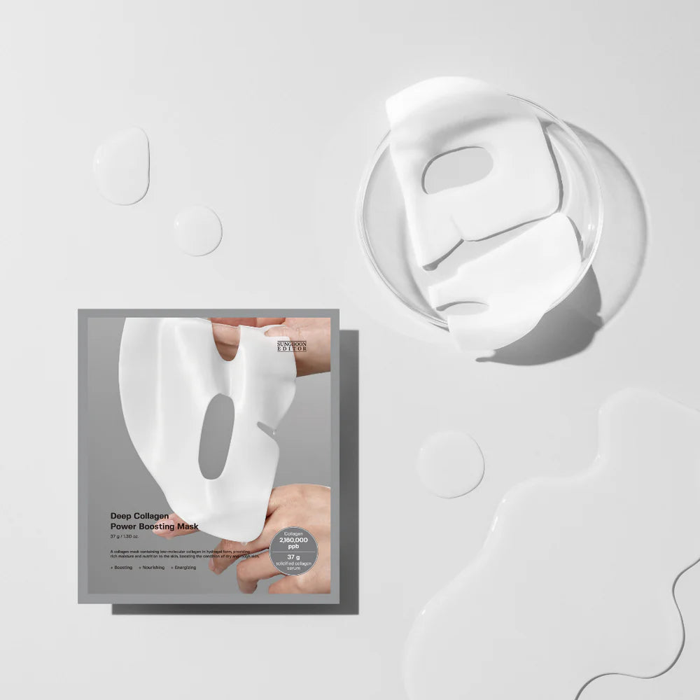 Sungboon Editor - Deep Collagen Powerbooting Sheet-maske ses på billedet 
