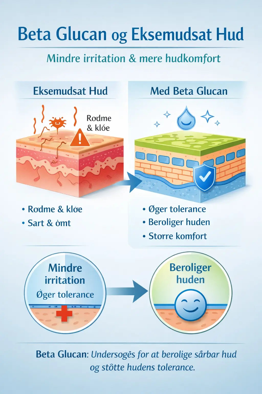 Beta Glucan ved eksem – hvordan det støtter hudbarriere og irritation